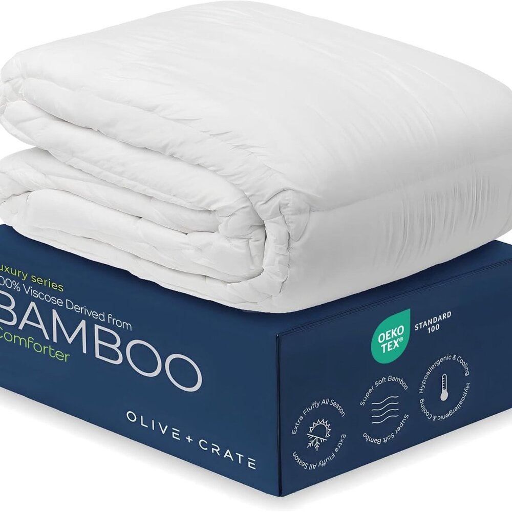 Olive + Crate 100% Outer Shell Viscose Derived from Bamboo Comforter - Twin XL